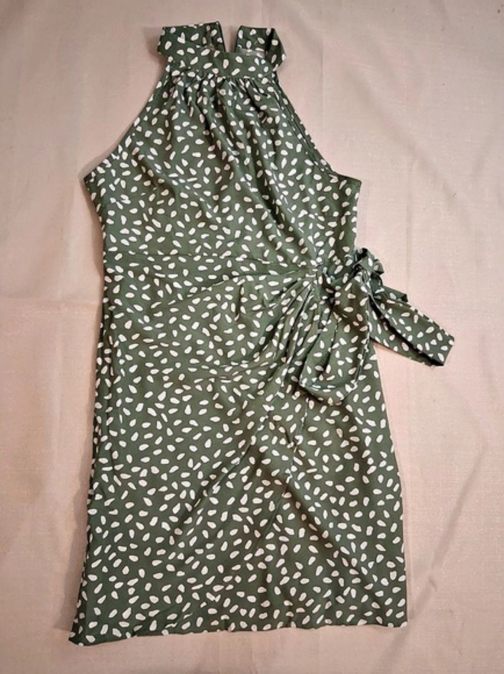 Green & White Mini Dress Like New